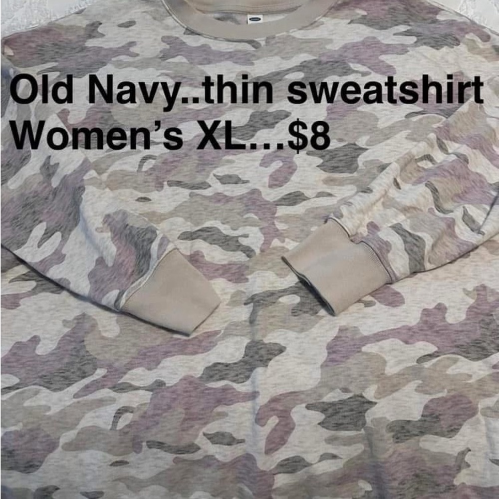 Old Navy Camouflage Sweatshirt - Gray and Tan